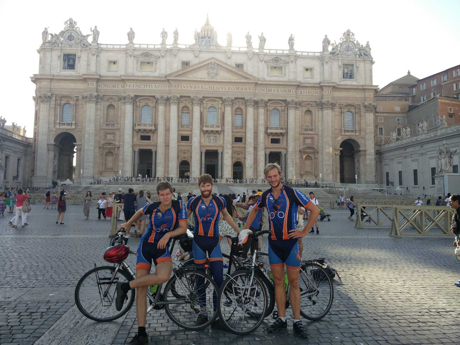 arriving at St Peter's Square in Rome